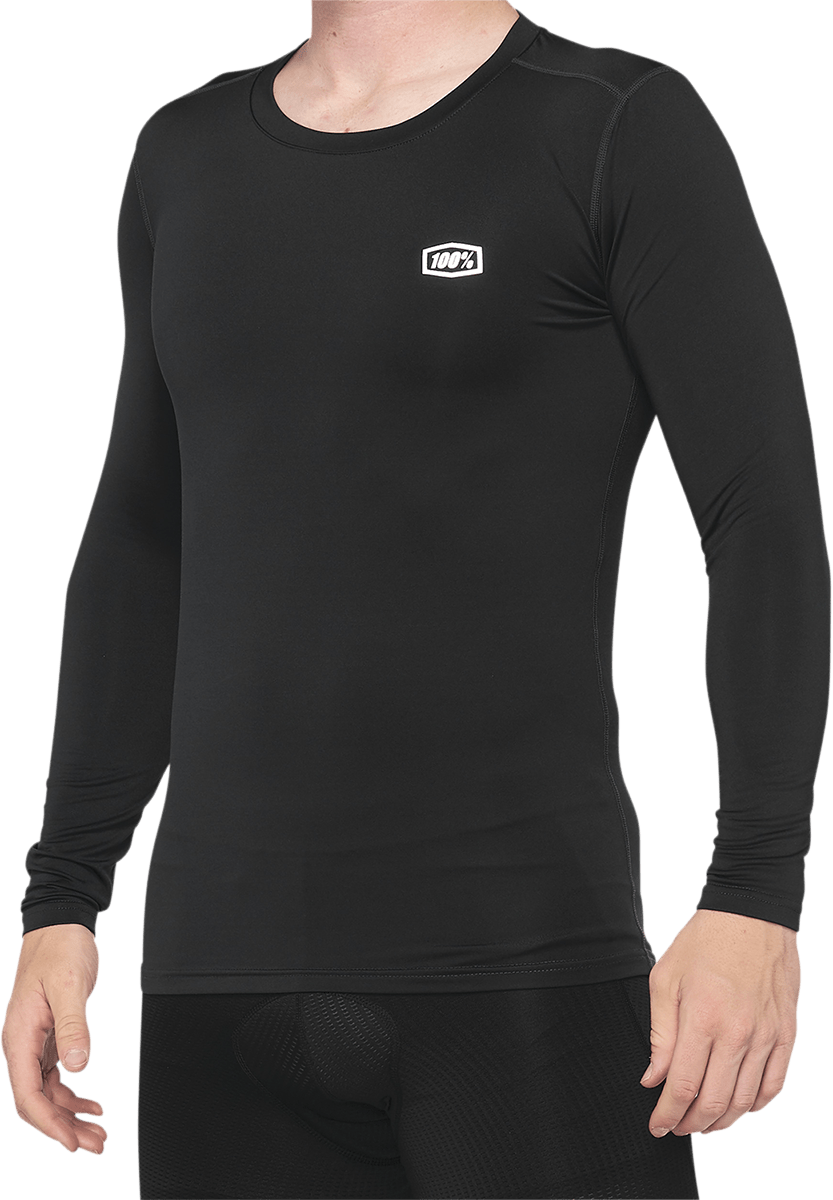 100% Basecamp Jersey - Long-Sleeve - Black - Small 40045-00000 - Electrek Moto