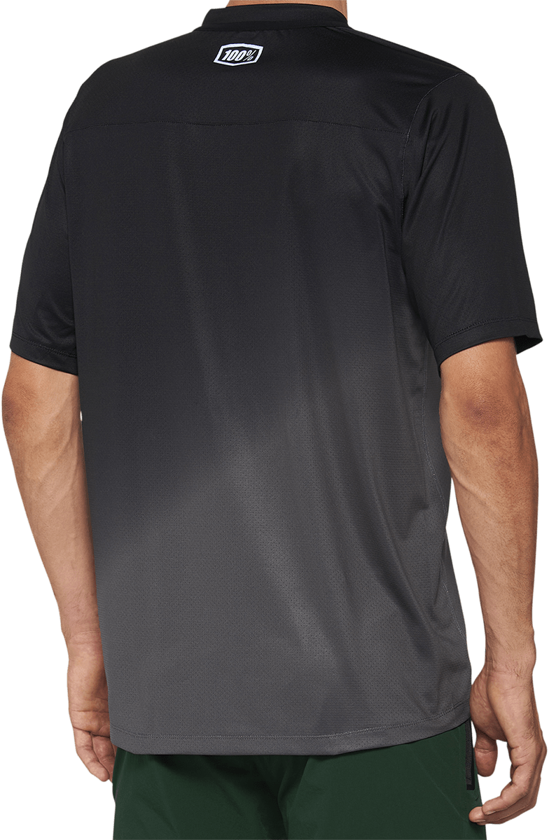 100% Celium Jersey - Short-Sleeve - Black/Charcoal - Small 40011-00000 - Electrek Moto