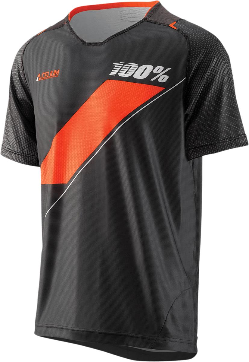 100% Celium Jersey - Short-Sleeve - Gray - Medium 41202-007-11 - Electrek Moto