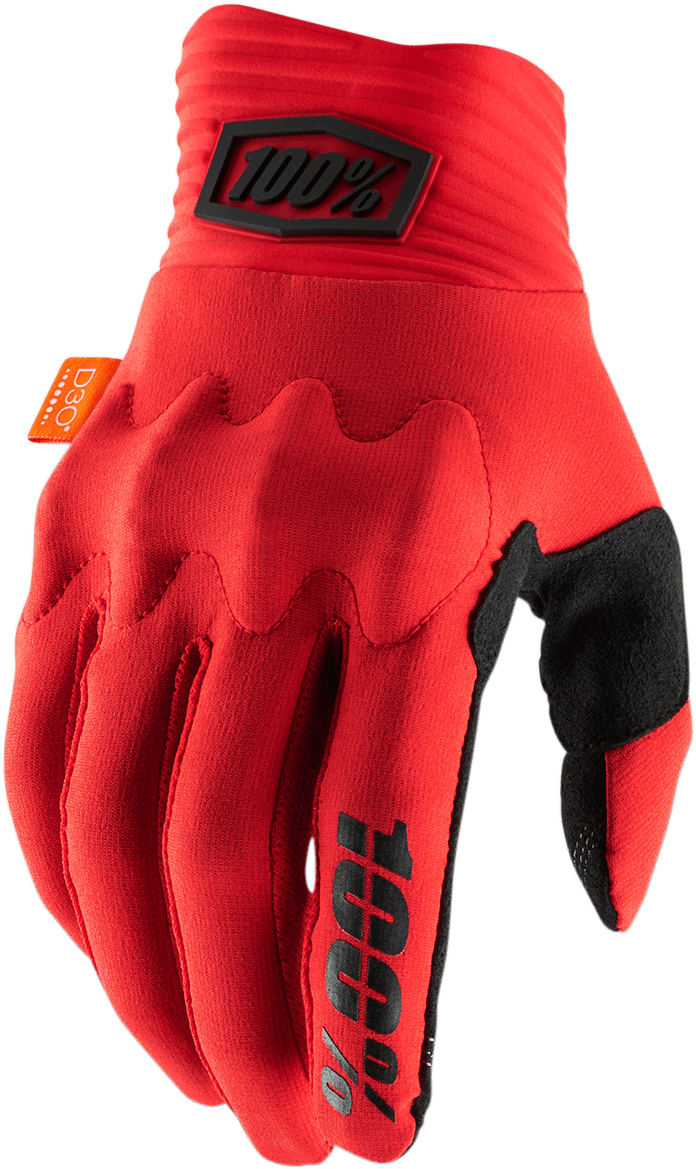 100% Cognito Gloves - Red/Black - XL 10014-00023 - Electrek Moto