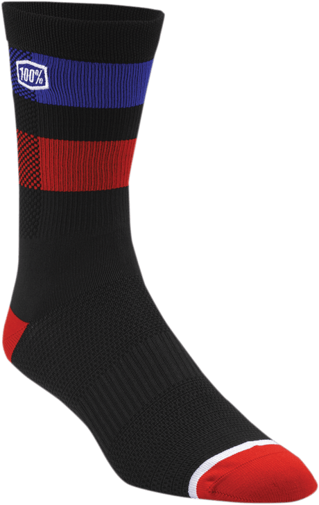 100% Flow Performance Socks - Black - Large/XL 20049-00001 - Electrek Moto