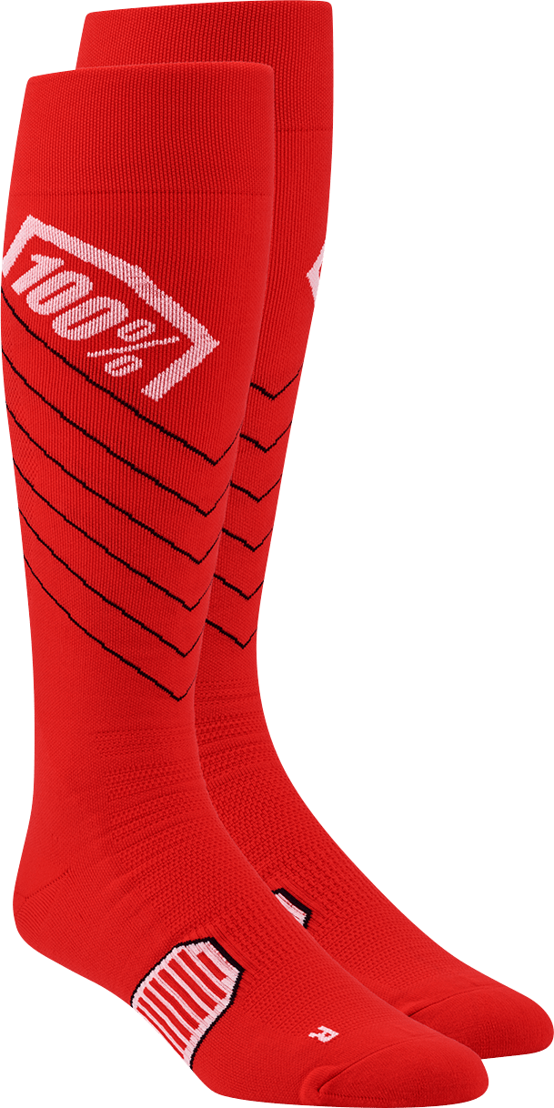 100% Hi-Side Performance Socks - Red - Small/Medium 20054-00007 - Electrek Moto