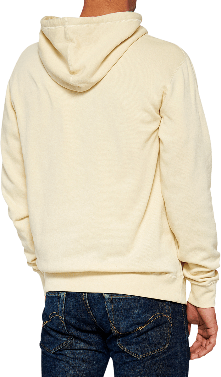 100% Icon Pullover Hoodie - Chalk - Small 20029-00005 - Electrek Moto