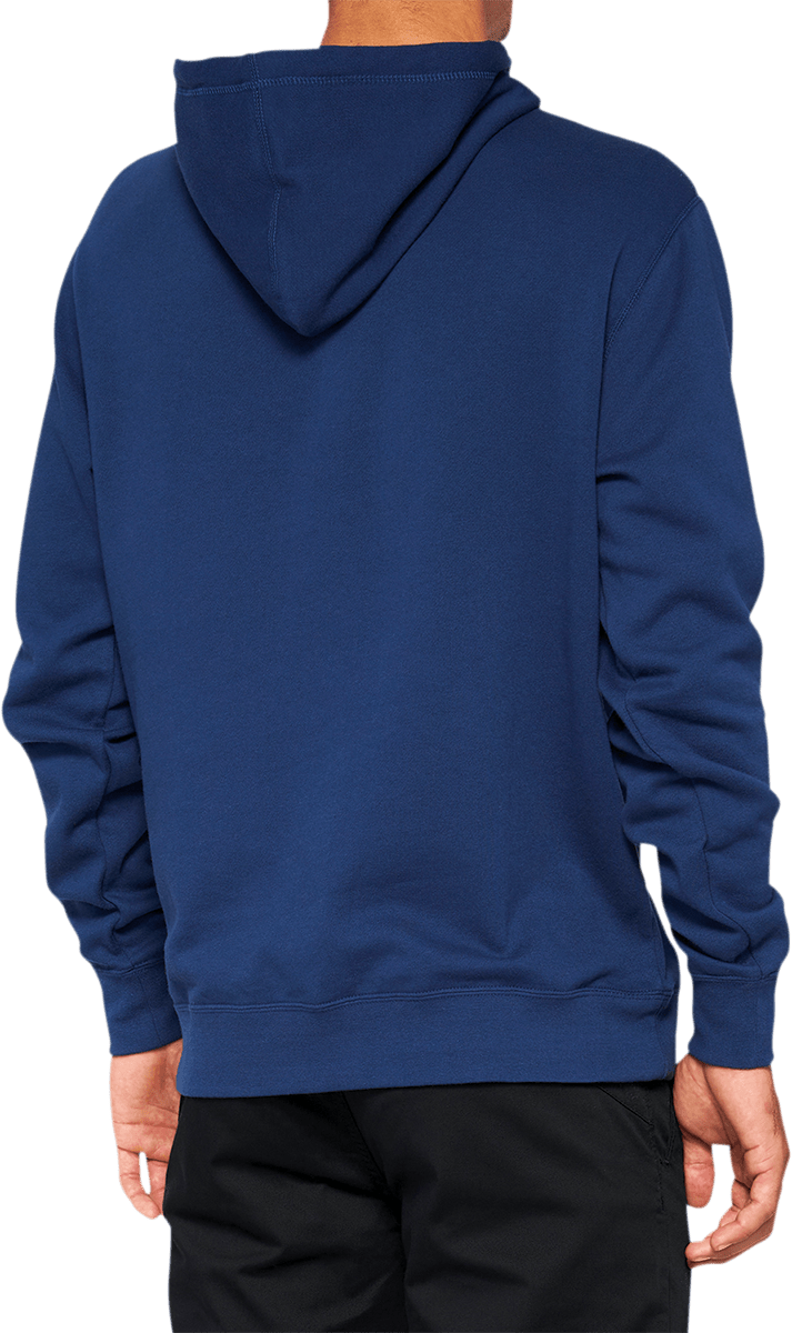 100% Icon Pullover Hoodie - Navy - Medium 20029-00026 - Electrek Moto