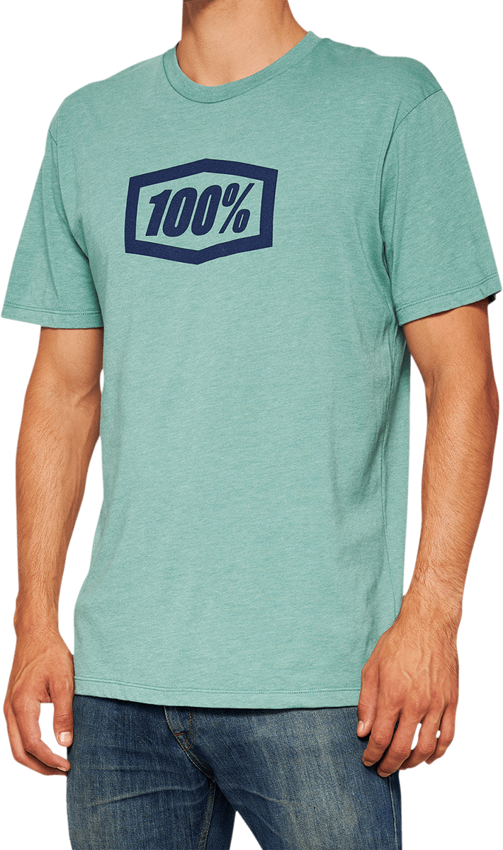 100% Icon T-Shirt - Blue - Large 20000-00037 - Electrek Moto
