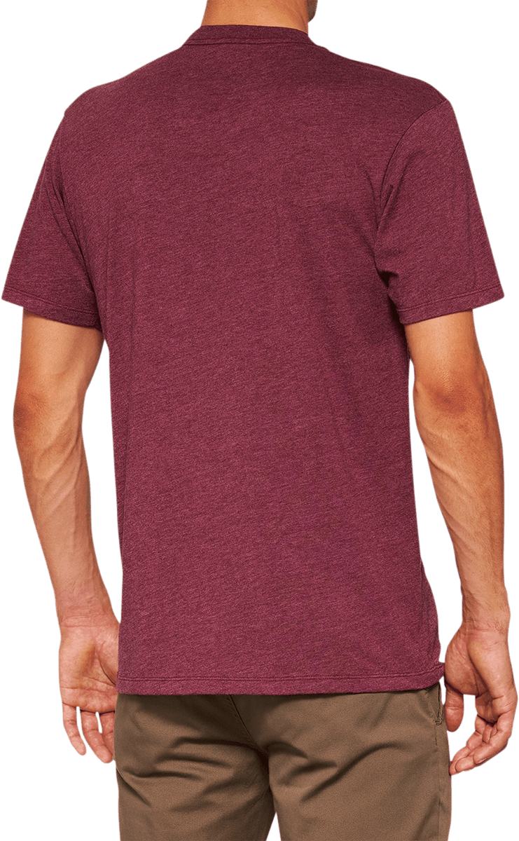 100% Icon T-Shirt - Maroon - Small 20000-00030 - Electrek Moto