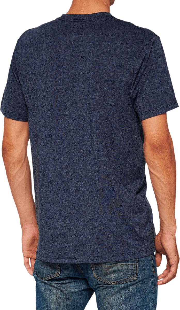100% Icon T-Shirt - Navy - Small 20000-00045 - Electrek Moto