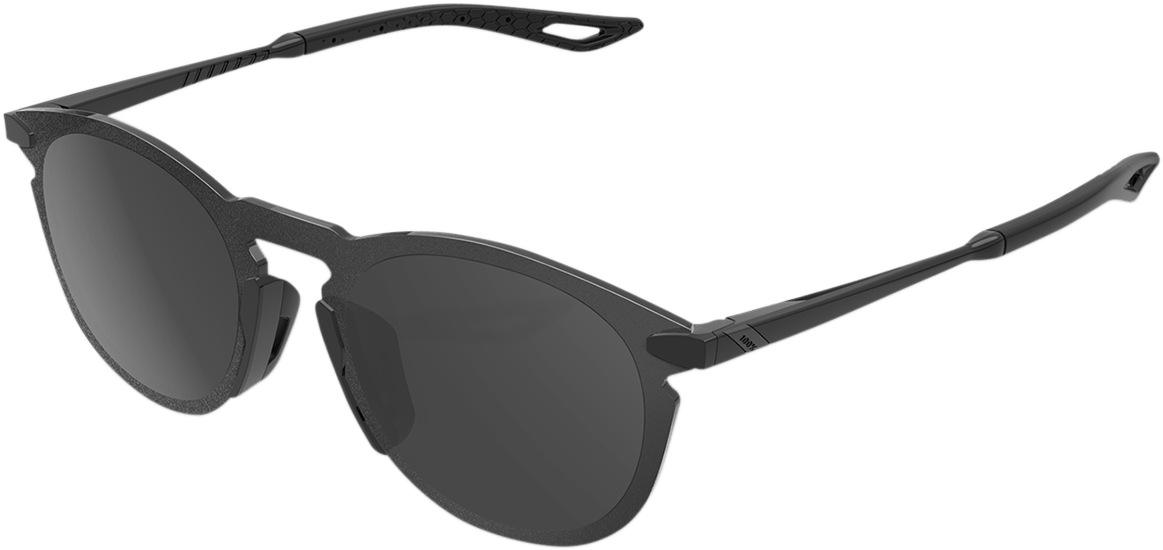 100% Legere Sunglasses - Round - Black - Smoke 61040-001-57 - Electrek Moto