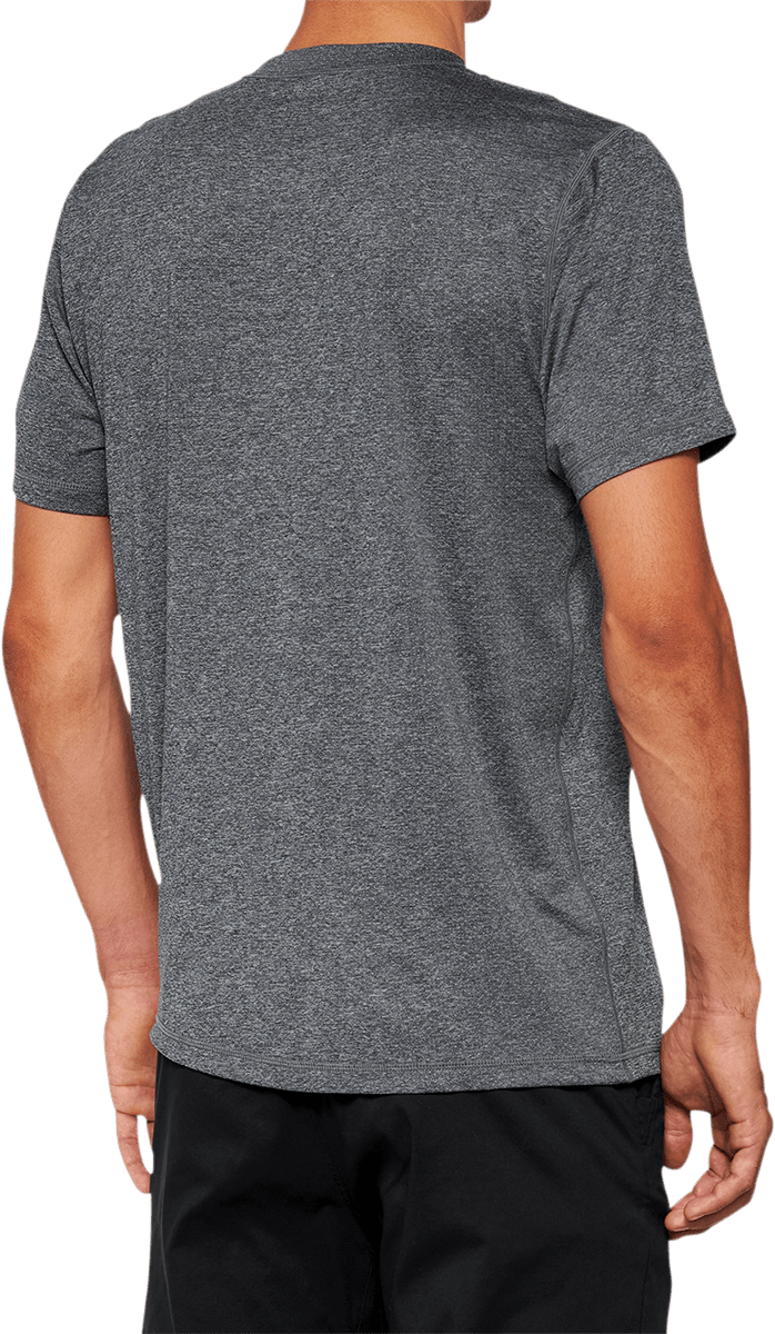100% Mission Athletic T-Shirt - Charcoal - Small 20014-00010 - Electrek Moto
