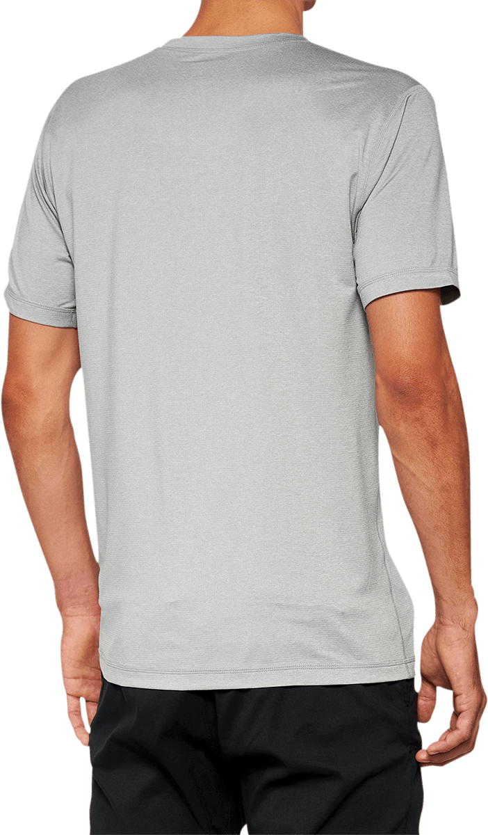 100% Mission Athletic T-Shirt - Gray - Small 20014-00005 - Electrek Moto