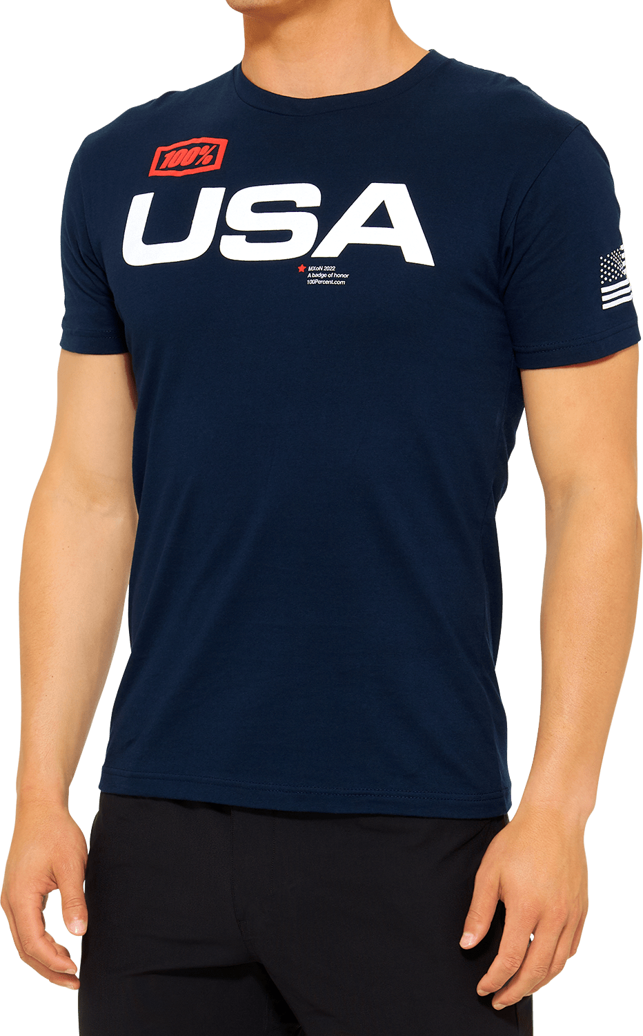 100% MX of Nations T-Shirt - Navy - 2XL 20000-00168 - Electrek Moto