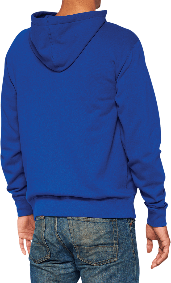 100% Official Fleece Zip-Up Hoodie - Royal - 2XL 20032-00024 - Electrek Moto