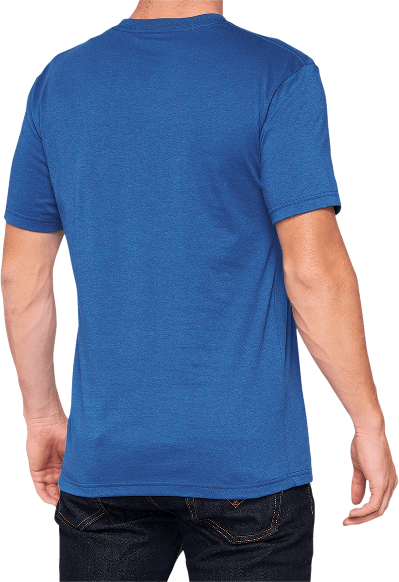 100% Official T-Shirt - Blue - Small 32017-002-10 - Electrek Moto