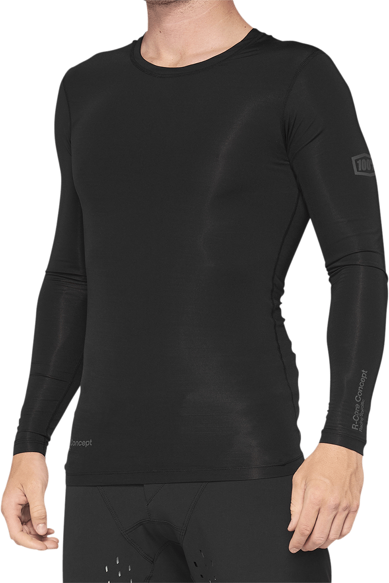 100% R-Core Concept Long-Sleeve Jersey - Black - XL 40004-00003 - Electrek Moto