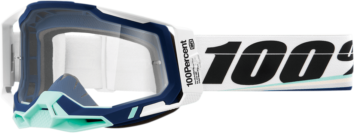 100% Racecraft 2 Goggles - Arsham - Clear 50009-00011 - Electrek Moto