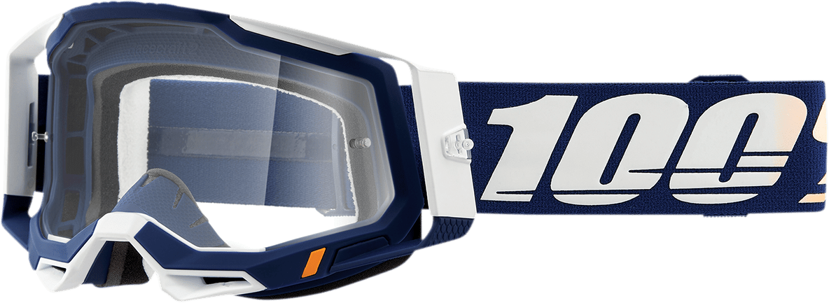 100% Racecraft 2 Goggles - Concordia - Clear 50121-101-07 - Electrek Moto