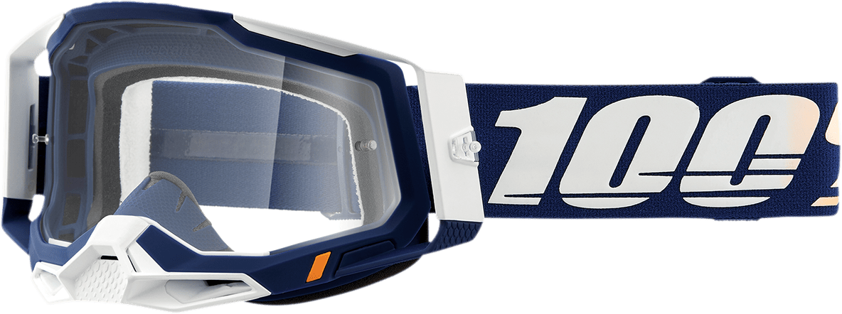 100% Racecraft 2 Goggles - Concordia - Clear 50121-101-07 - Electrek Moto