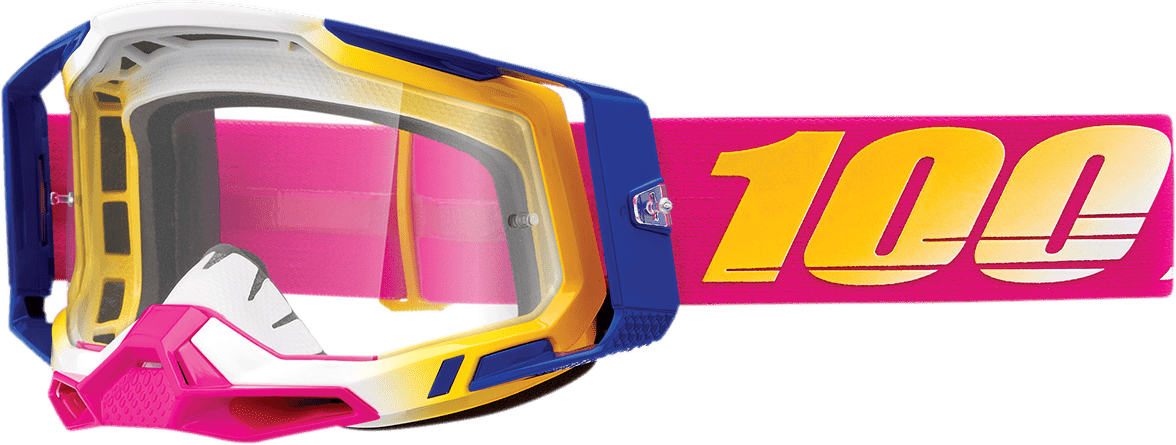 100% Racecraft 2 Goggles - Mission - Clear 50009-00012 - Electrek Moto