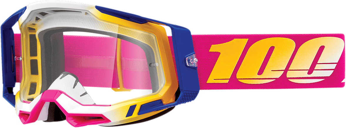 100% Racecraft 2 Goggles - Mission - Clear 50009-00012 - Electrek Moto