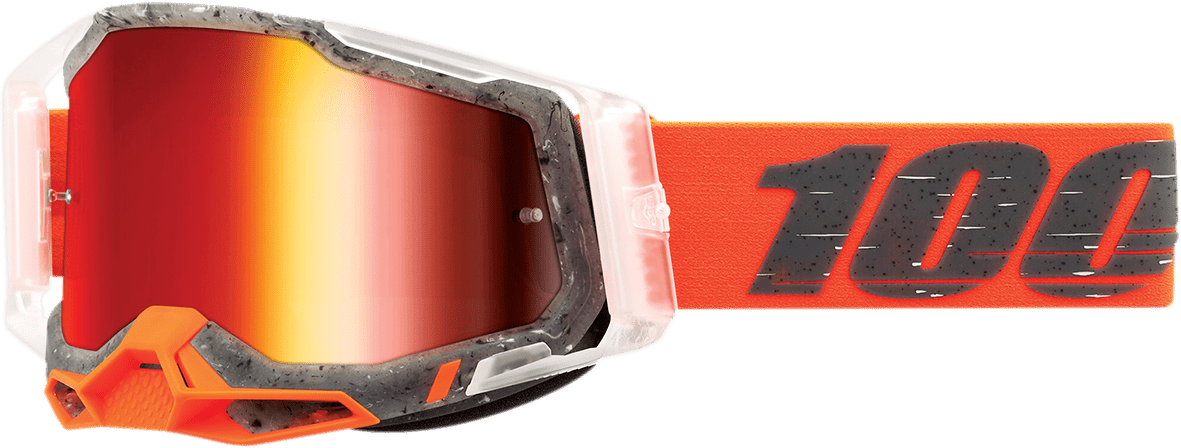 100% Racecraft 2 Goggles - Schrute - Red Mirror 50010-00014 - Electrek Moto