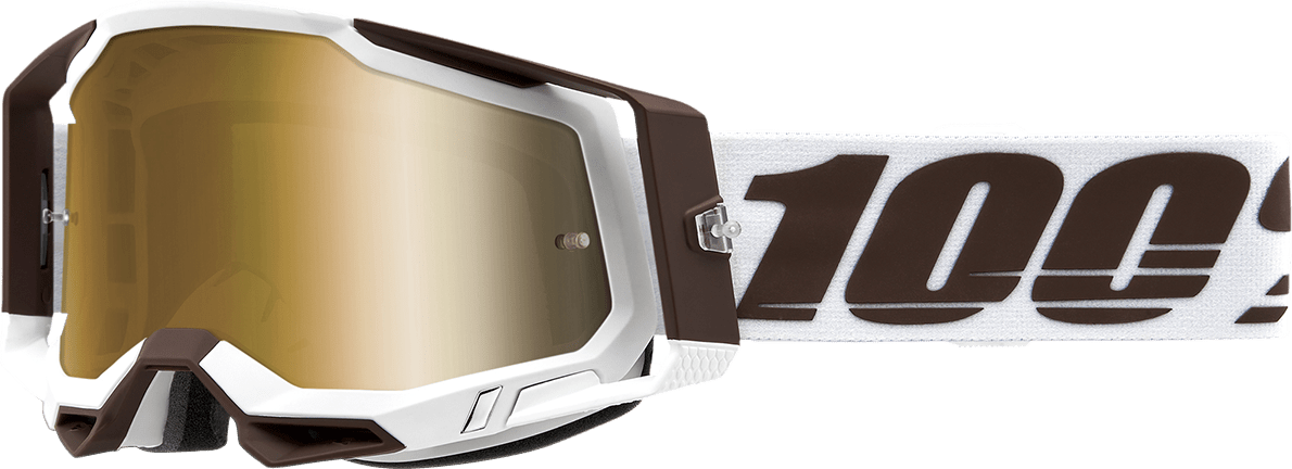 100% Racecraft 2 Goggles - Snowbird - True Gold 50010-00007 - Electrek Moto