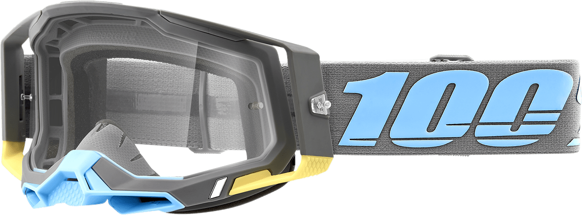100% Racecraft 2 Goggles - Trinidad - Clear 50009-00008 - Electrek Moto