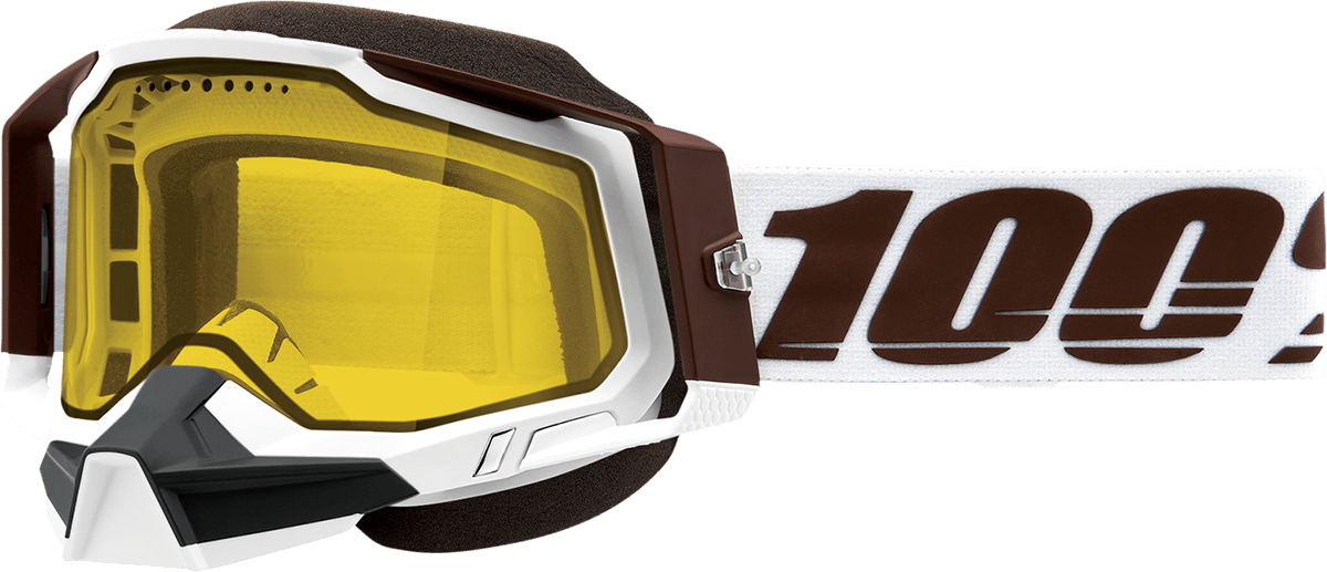 100% Racecraft 2 Snow Goggles - Snowbird - Yellow 50011-00005 - Electrek Moto