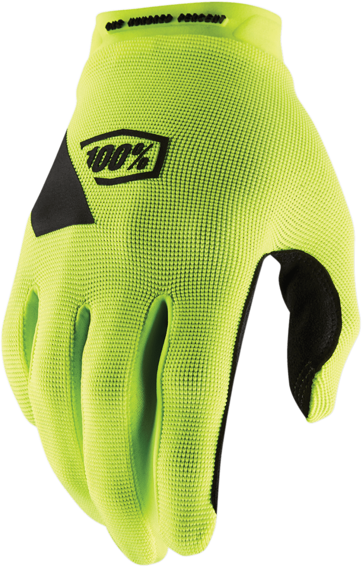 100% Ridecamp Gloves - Yellow - Small 10011-00010 - Electrek Moto