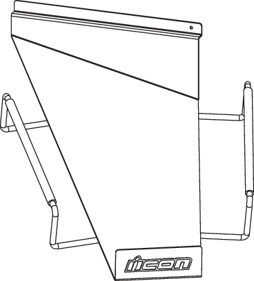 ICON Slatwall Helmet Display Shelf - Right Hand 9903-0495