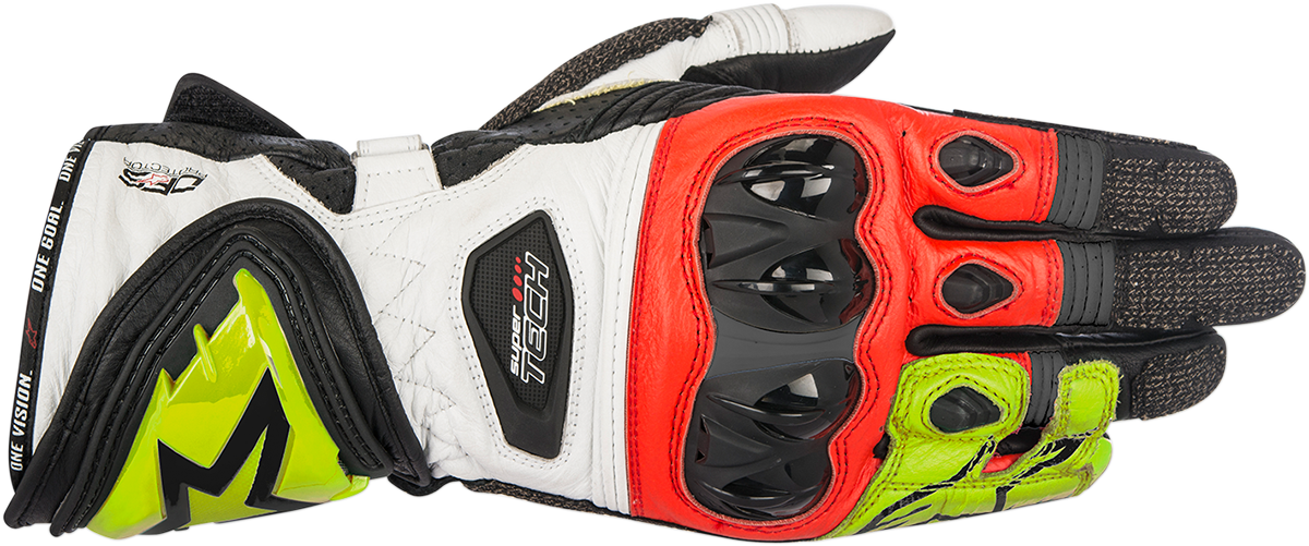 ALPINESTARS Supertech Gloves - Black/Yellow/Red - Medium 3556017-1536-M