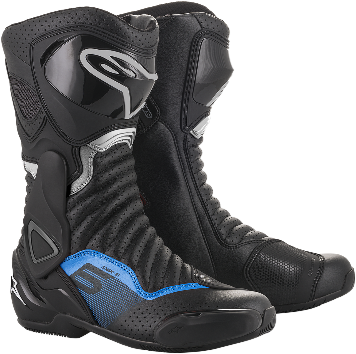 ALPINESTARS SMX-6 v2 Boots - Black/Gray/Blue - Vented - US 6.5 / EU 40 2223017-1178-40