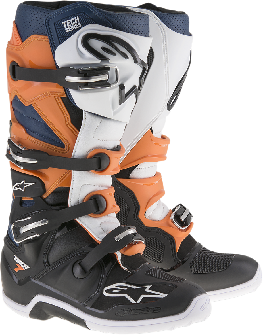 ALPINESTARS Tech 7 Boots - Black/Orange/White - US 12 2012014-1427-12