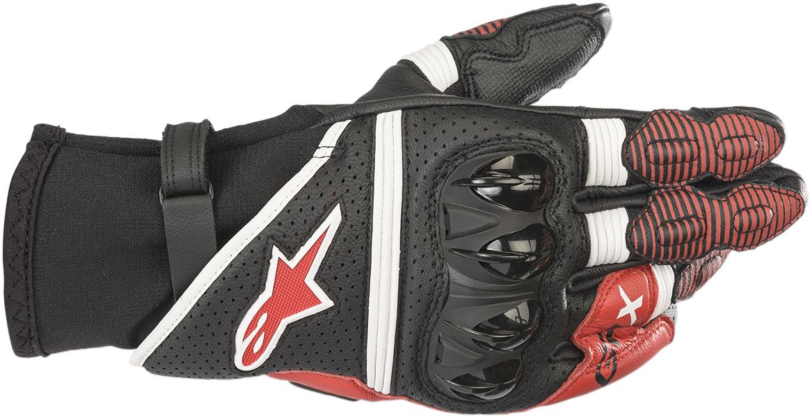 ALPINESTARS GPX V2 Gloves - Black/White/Red - Medium 3567219-1304-M