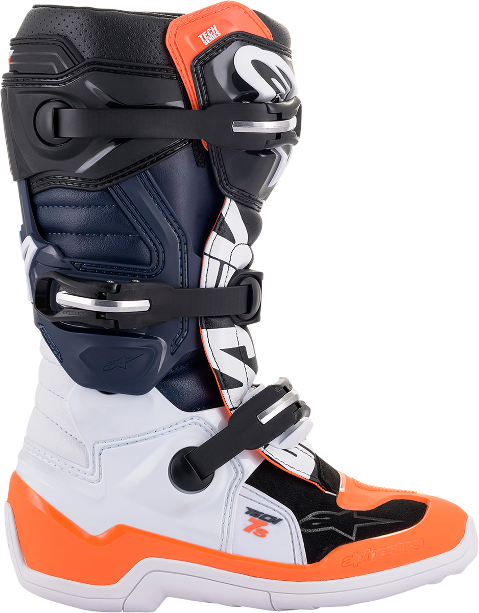 ALPINESTARS Tech 7S Boots - Black/Orange/White - US 3 2015017-1241-3