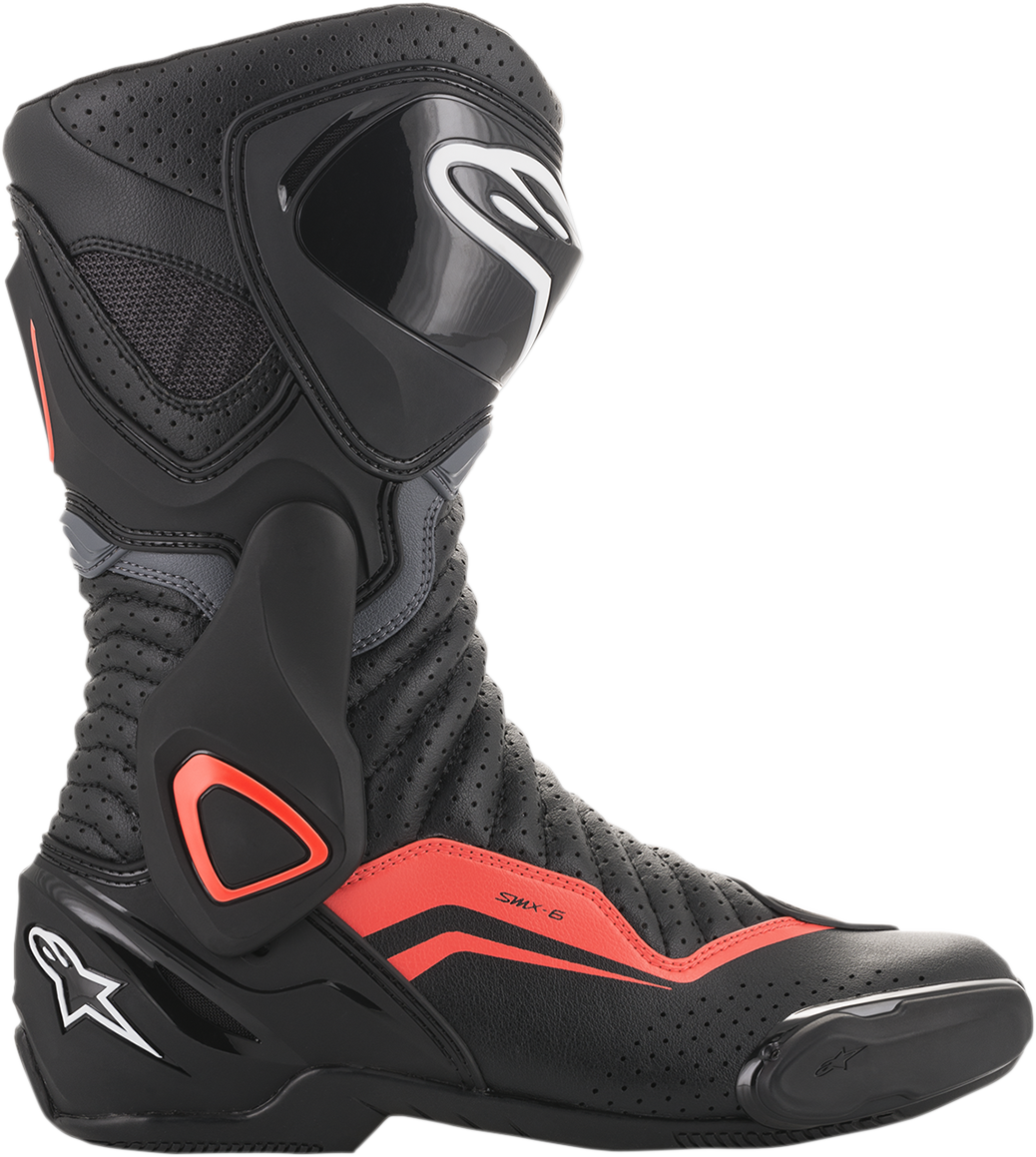 ALPINESTARS SMX-6 v2 Boots - Black/Gray/Red - Vented - US 10.5 / EU 45 2223017-1133-45