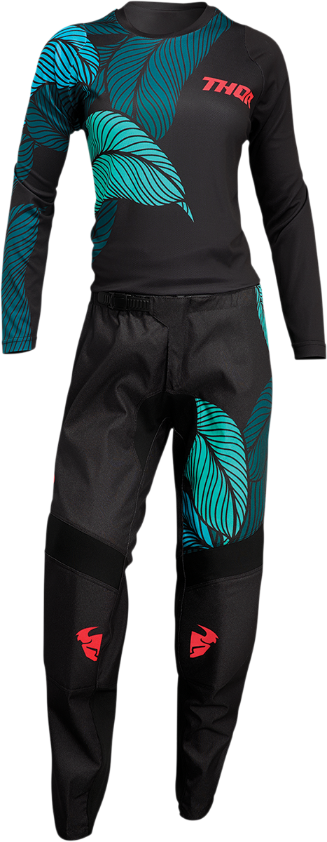 THOR Women's Sector Urth Jersey - Black/Teal - XS 2911-0217