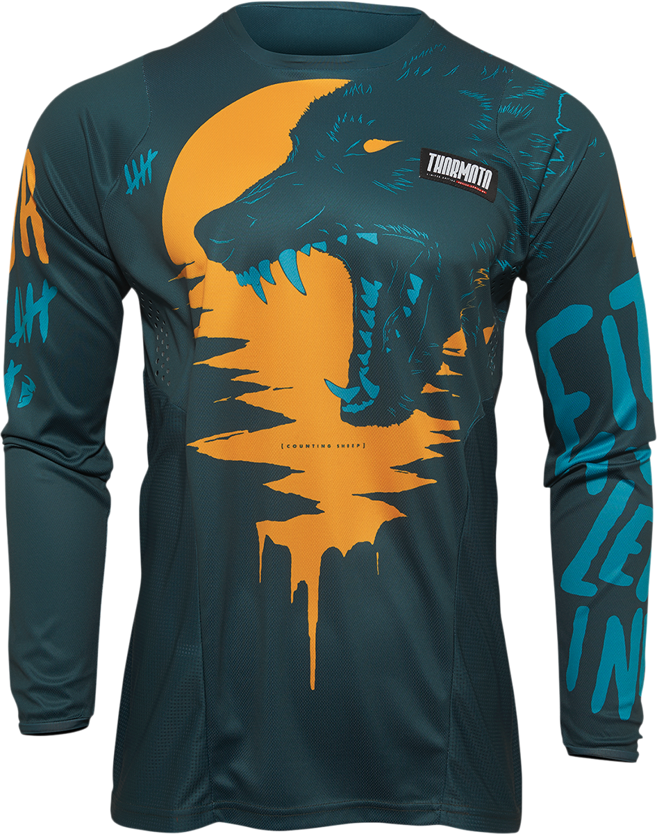 THOR Youth Pulse Counting Sheep Jersey - Teal/Tangerine - XS 2912-2082