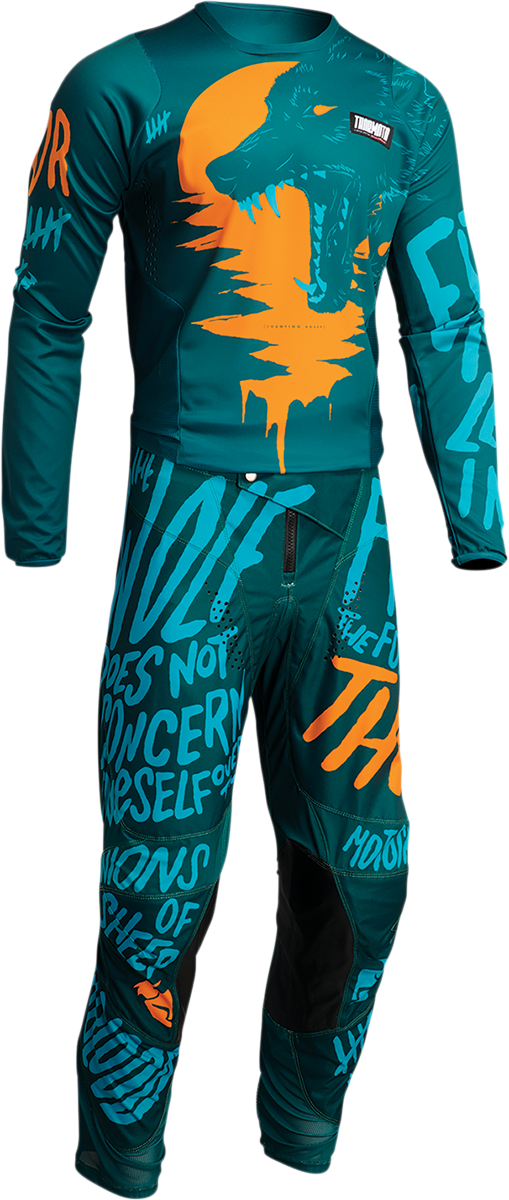 THOR Youth Pulse Counting Sheep Jersey - Teal/Tangerine - XL 2912-2086