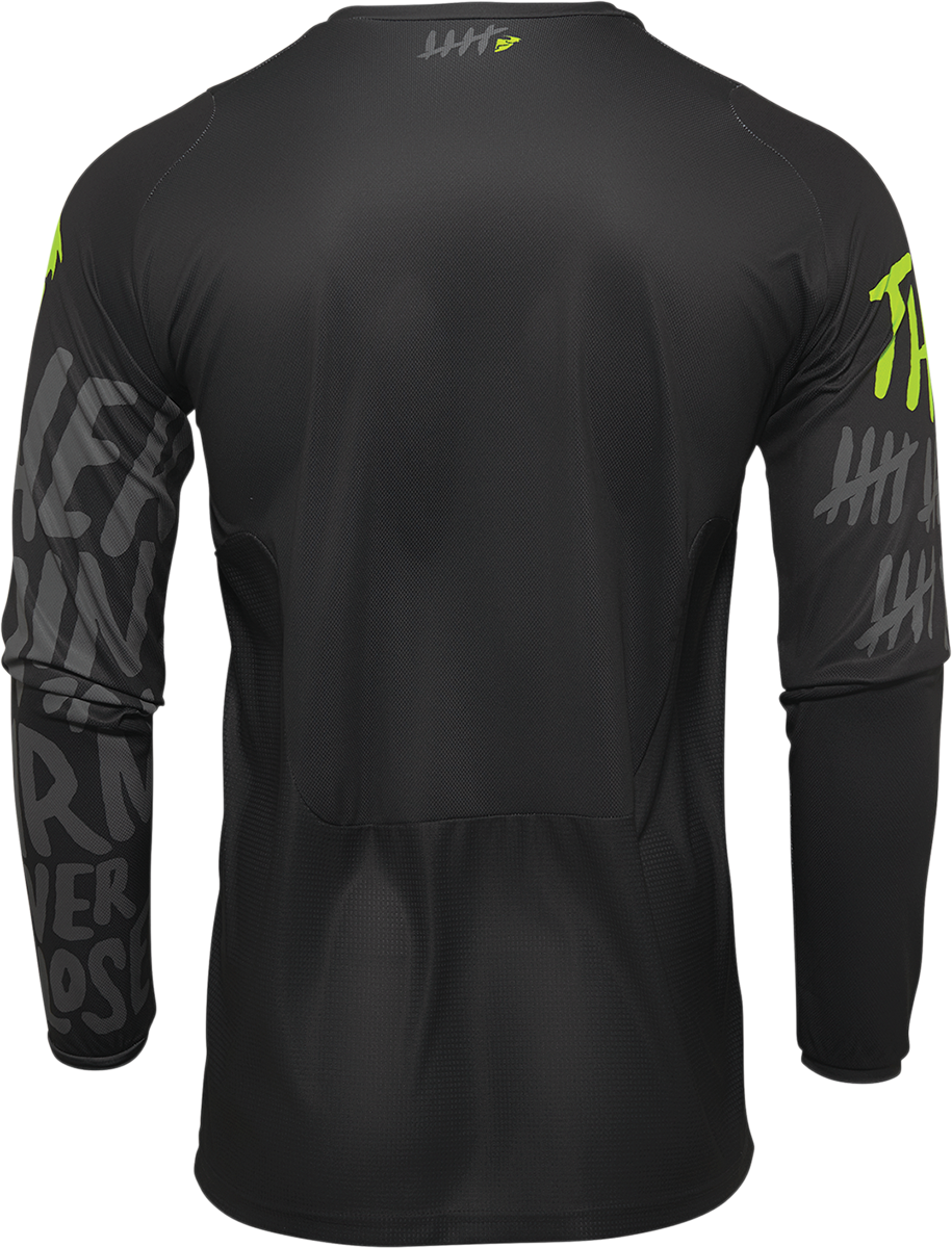 THOR Youth Pulse Counting Sheep Jersey - Charcoal/Acid - Medium 2912-2078