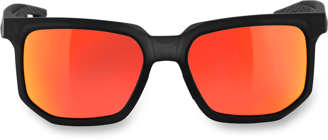 Centric Sunglasses - Black - HiPER Red Mirror