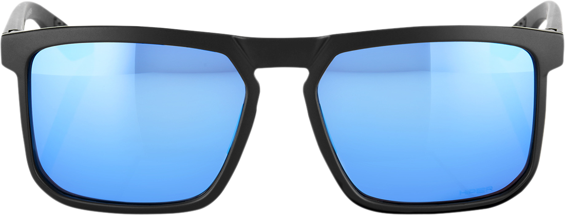 Renshaw Sunglasses - Matte Black - HiPER Blue Mirror