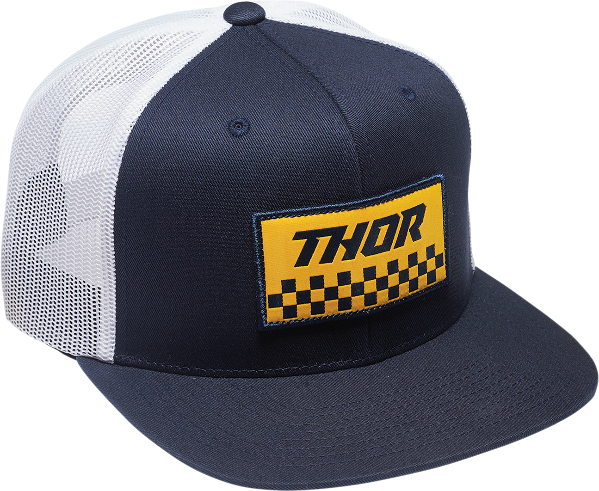 THOR Checker Hat - Navy/White 2501-3995