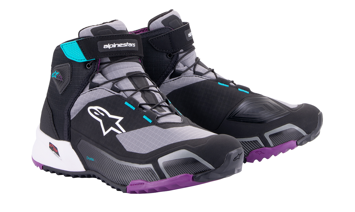 ALPINESTARS Stella CR-X Drystar Shoes - Black/Gray/Teal/Purple - US 10.5 26115231370105