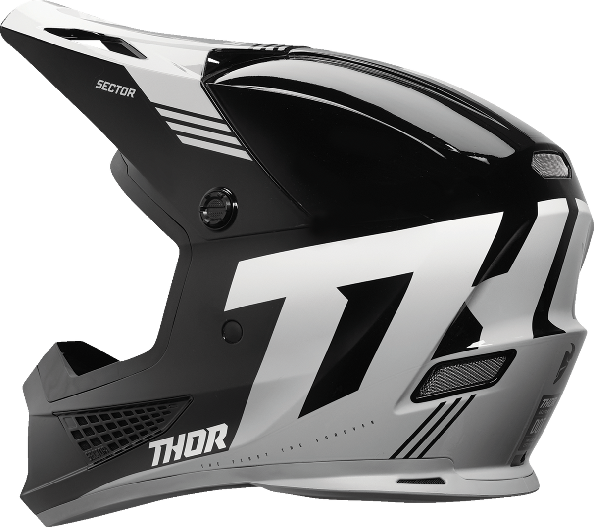 THOR Sector 2 Helmet - Carve - Black/White - Large 0110-8116 THOR Sector 2 Helmet - Carve - Black/White - Large 0110-8116