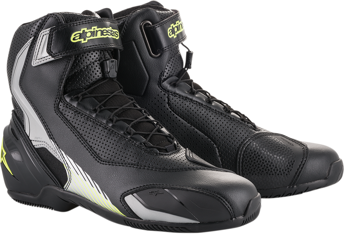 ALPINESTARS SP-1 v2 Vented Shoes - Black/Silver/Yellow Fluorescent - US 7.5 / EU 41 251131815941