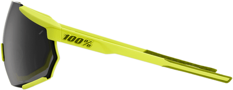 100% Racetrap Sunglasses - Yellow - Black Mirror Lens 61037-004-61 - Electrek Moto