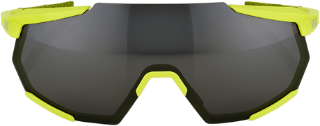 100% Racetrap Sunglasses - Yellow - Black Mirror Lens 61037-004-61 - Electrek Moto