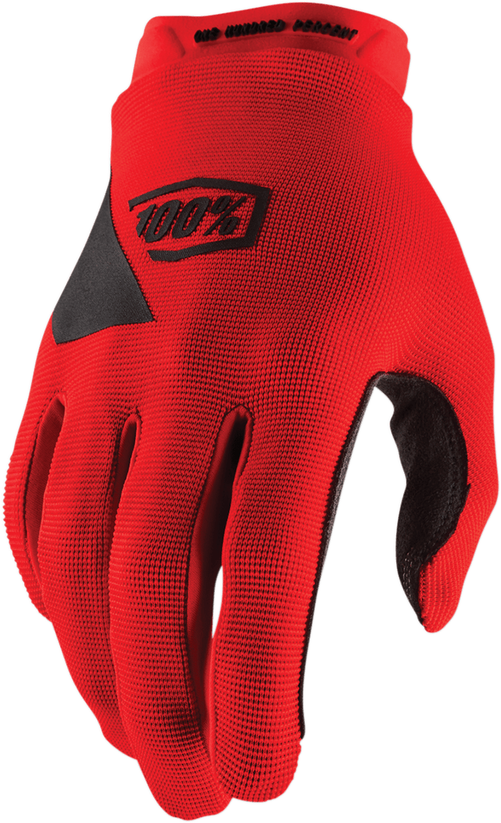 100% Ridecamp Gloves - Red - 2XL 10011-00024 - Electrek Moto