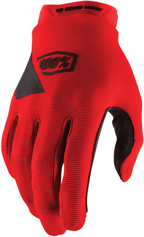 100% Ridecamp Gloves - Red- Small 10011-00020 - Electrek Moto