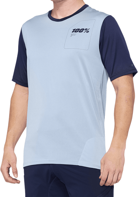 100% Ridecamp Jersey - Short-Sleeve - Blue/Navy - Medium 40027-00011 - Electrek Moto